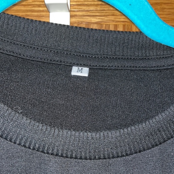 Black cropped drawstring crew neck - Picture 3 of 3